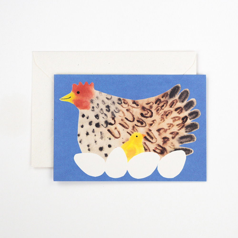 Hen Baby Card