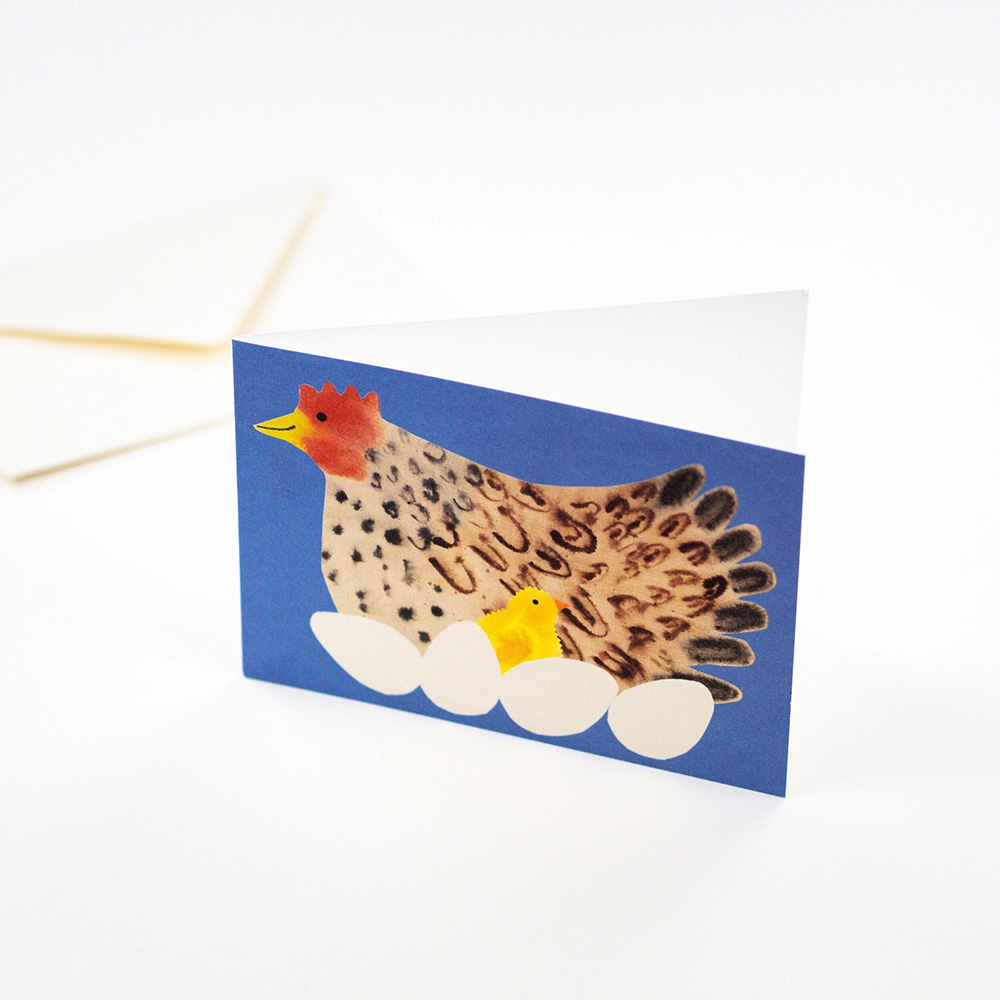 Hen Baby Card