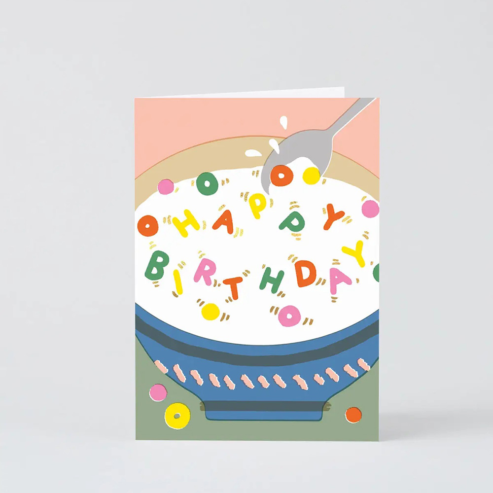'Happy Birthday Cereal' Greetings Card