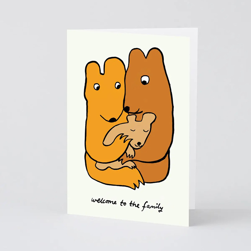 'Welcome To the Family' Embossed Greetings Card
