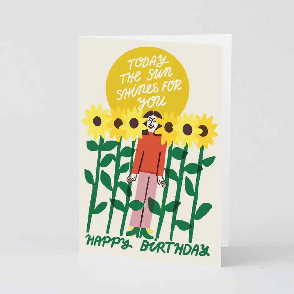 'Today the Sun Shines For You' Greetings Card