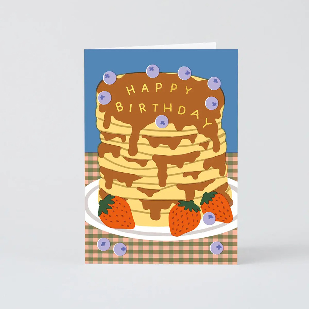 Happy Birthday Pancakes Greetings Card