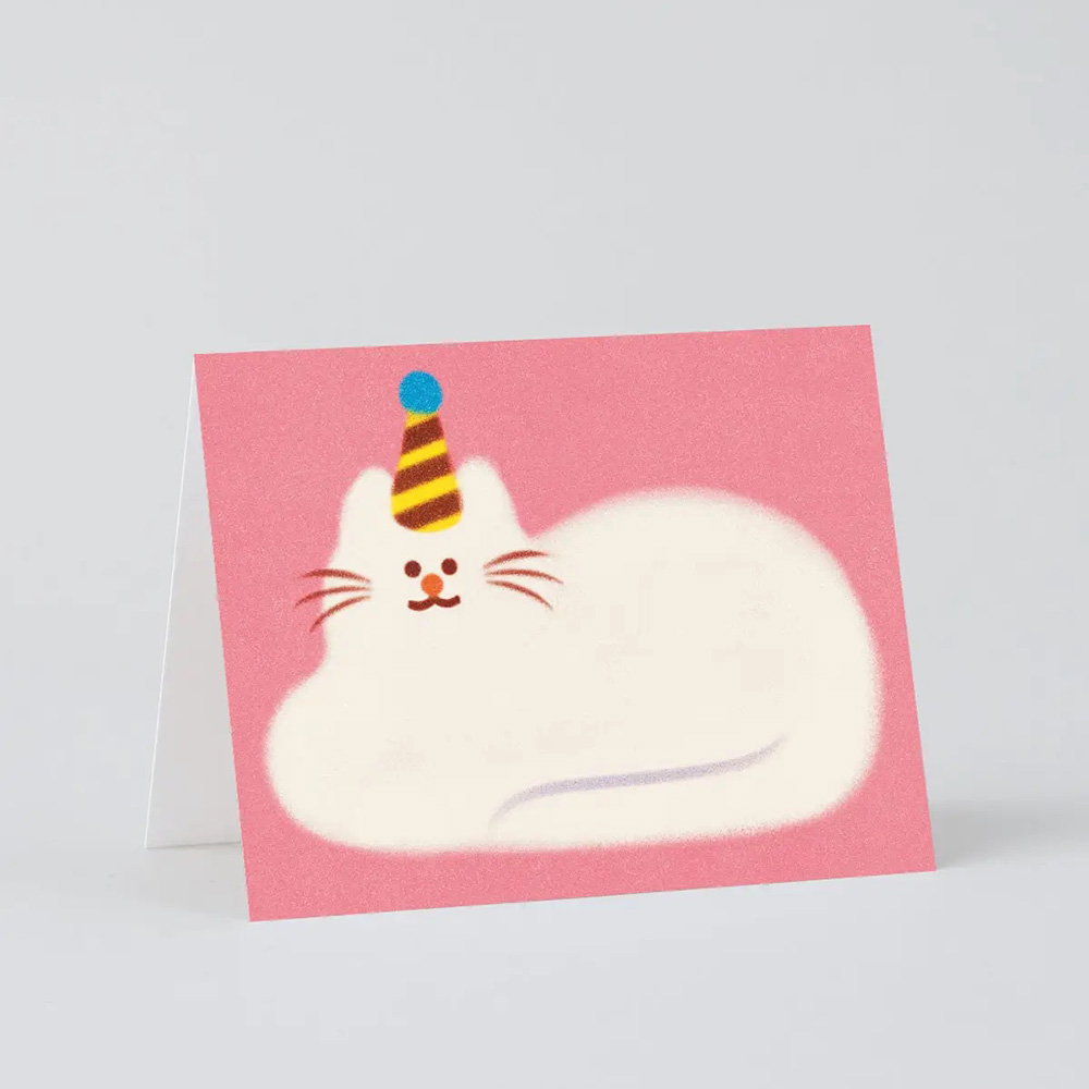 Birthday Cat Kids Thank You Greetings Card
