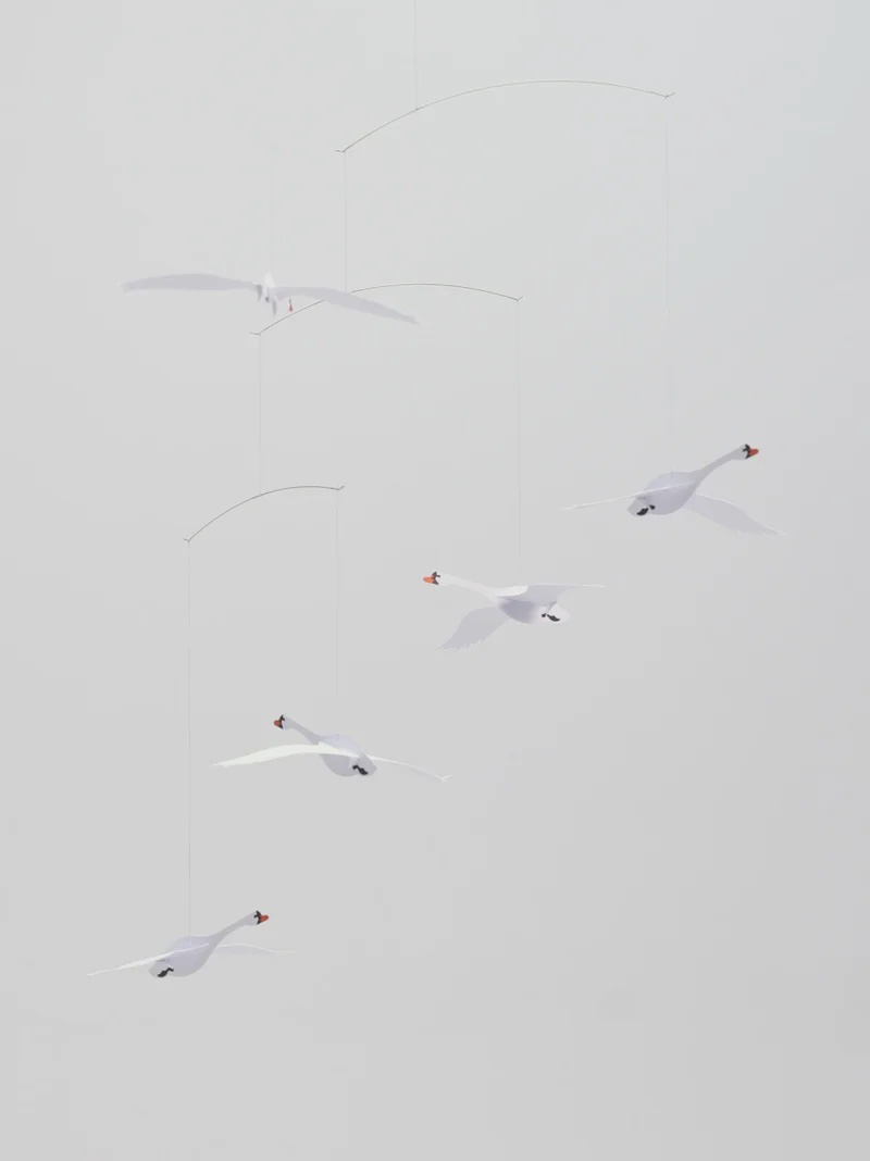 Scandinavian Swans Mobile