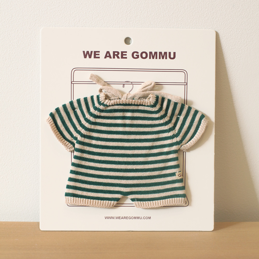 Gommu Green Stripes Short One-Piece