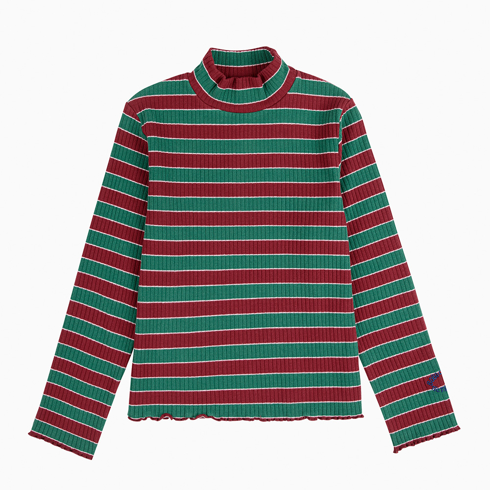 Bobo Multicolor Stripes Turtle Neck T-shirt