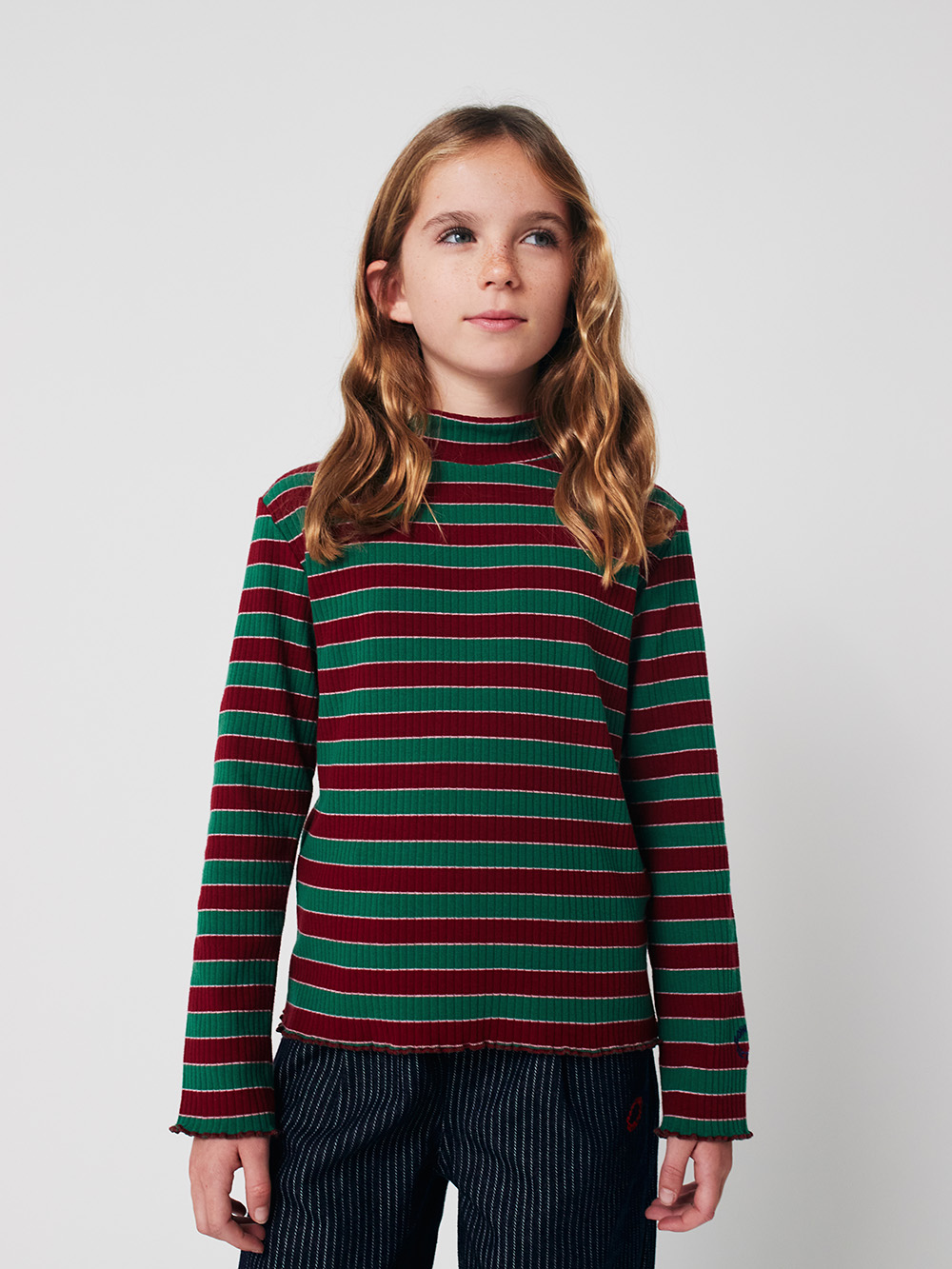 Bobo Multicolor Stripes Turtle Neck T-shirt
