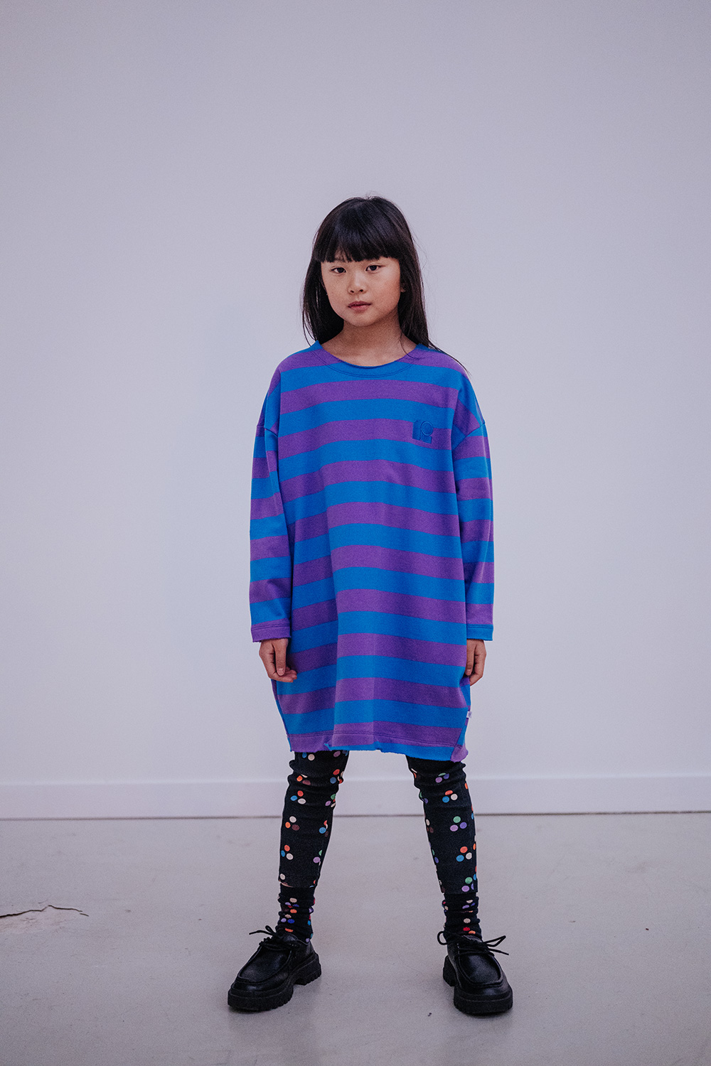 Tights - Graphite Night Multi Dot