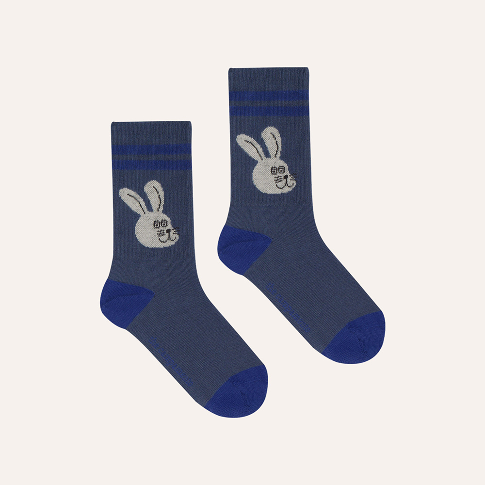 Rabbit Blue Kids Socks