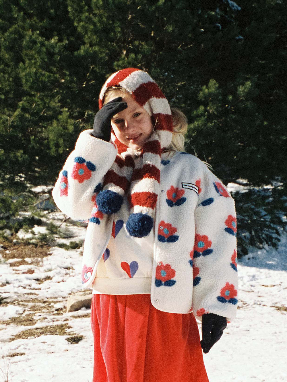 Red Stripes Scarf