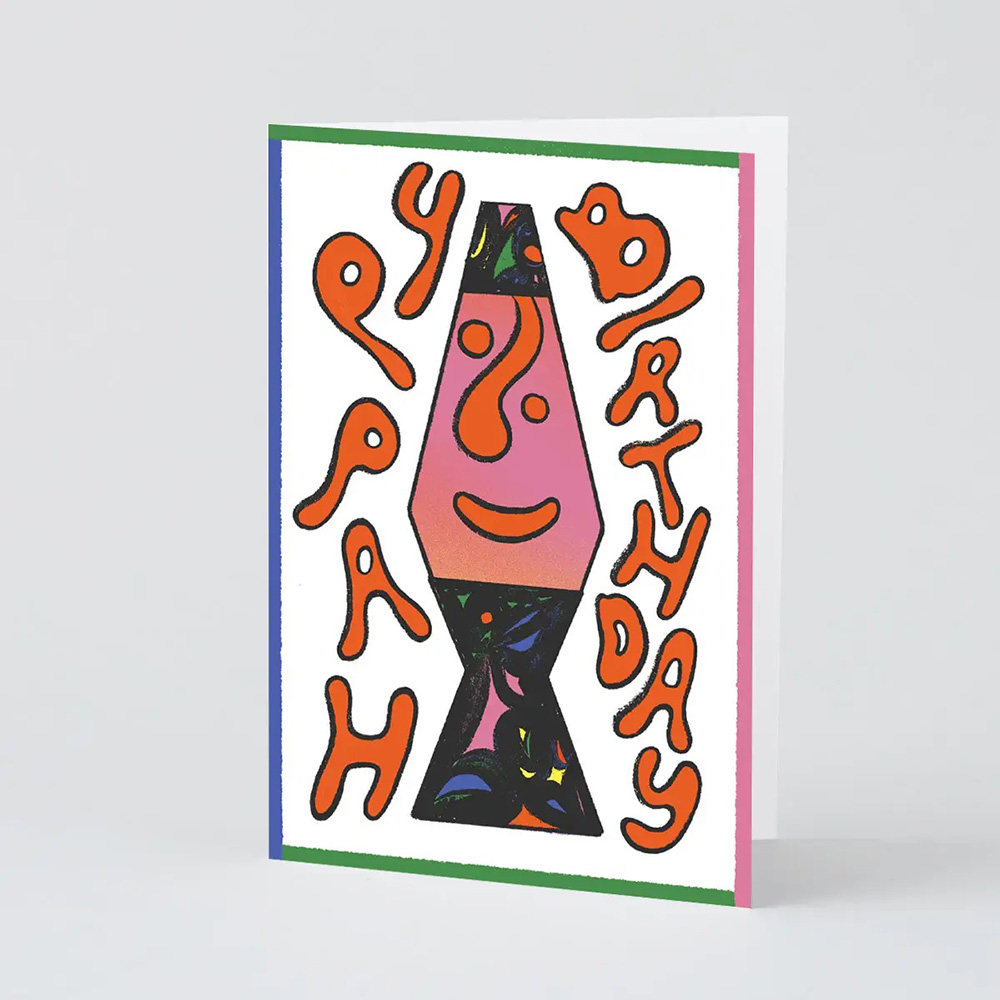 Happy Birthday Lava Lamp' Greetings Card