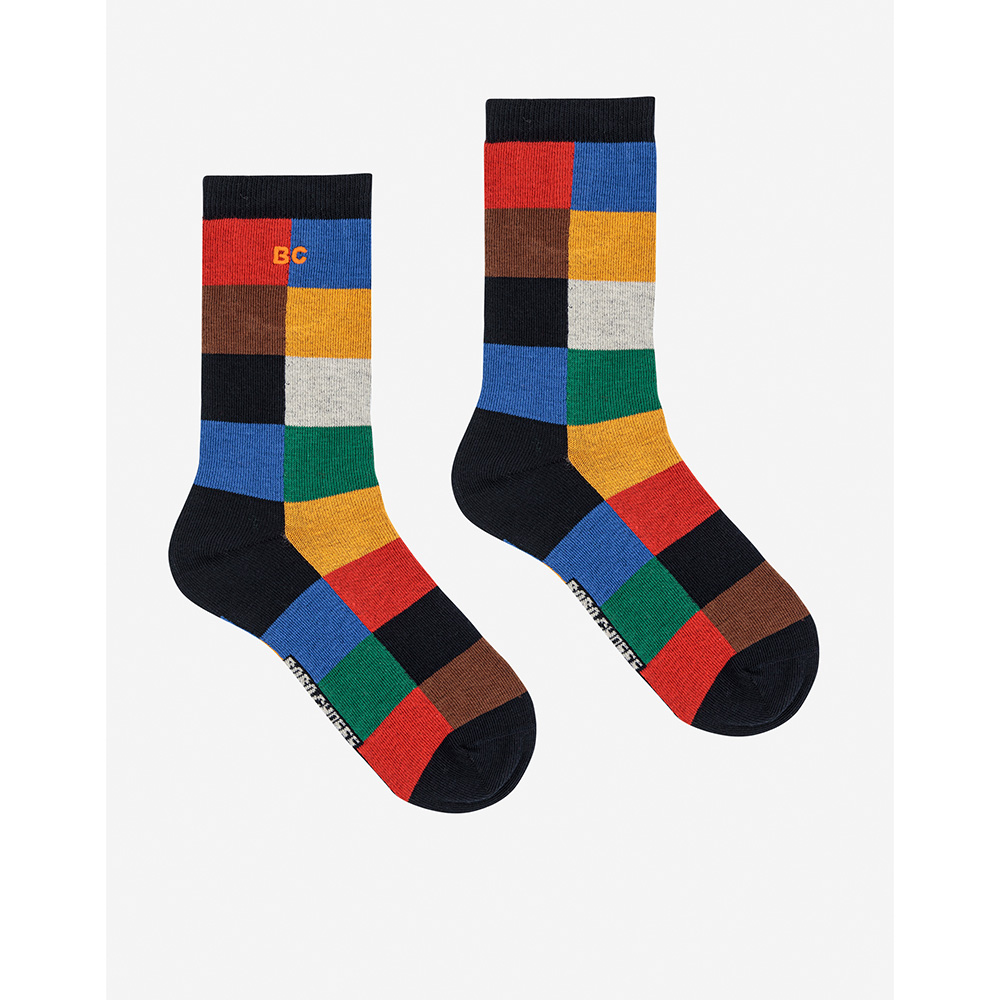 Multicolor Tiles Long Socks