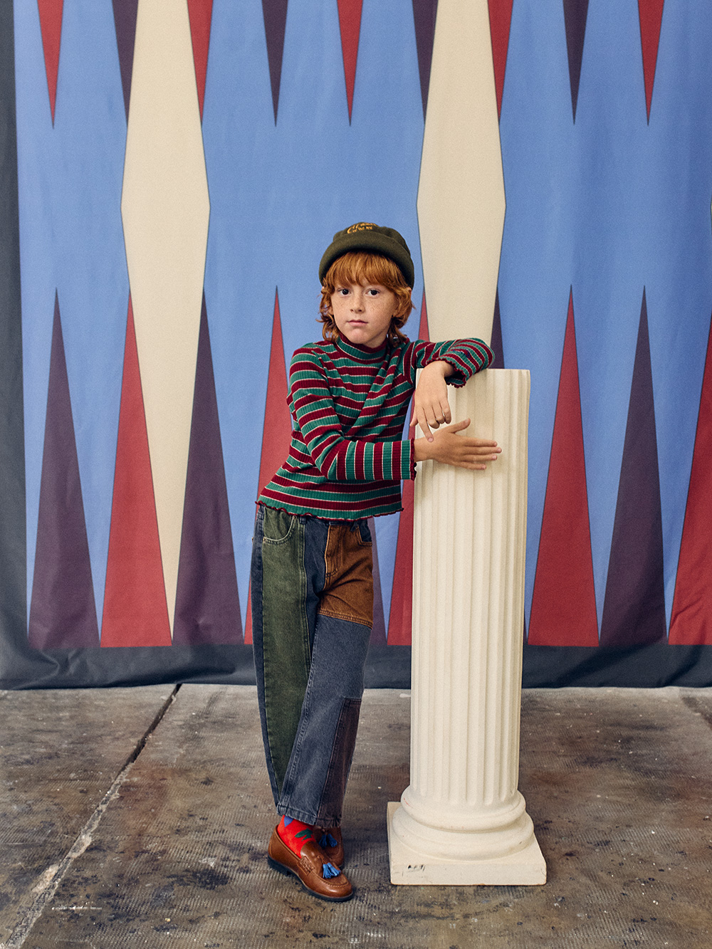 Bobo Multicolor Stripes Turtle Neck T-shirt