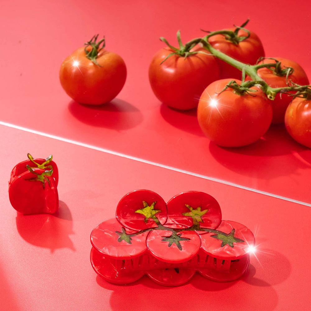 Mini Tomato Hair Claw Clip