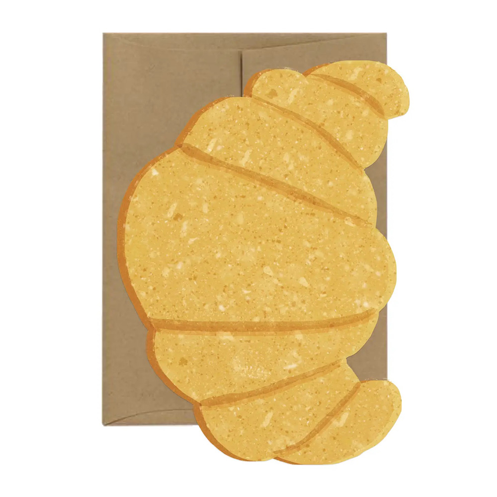 Croissant Die Cut Card