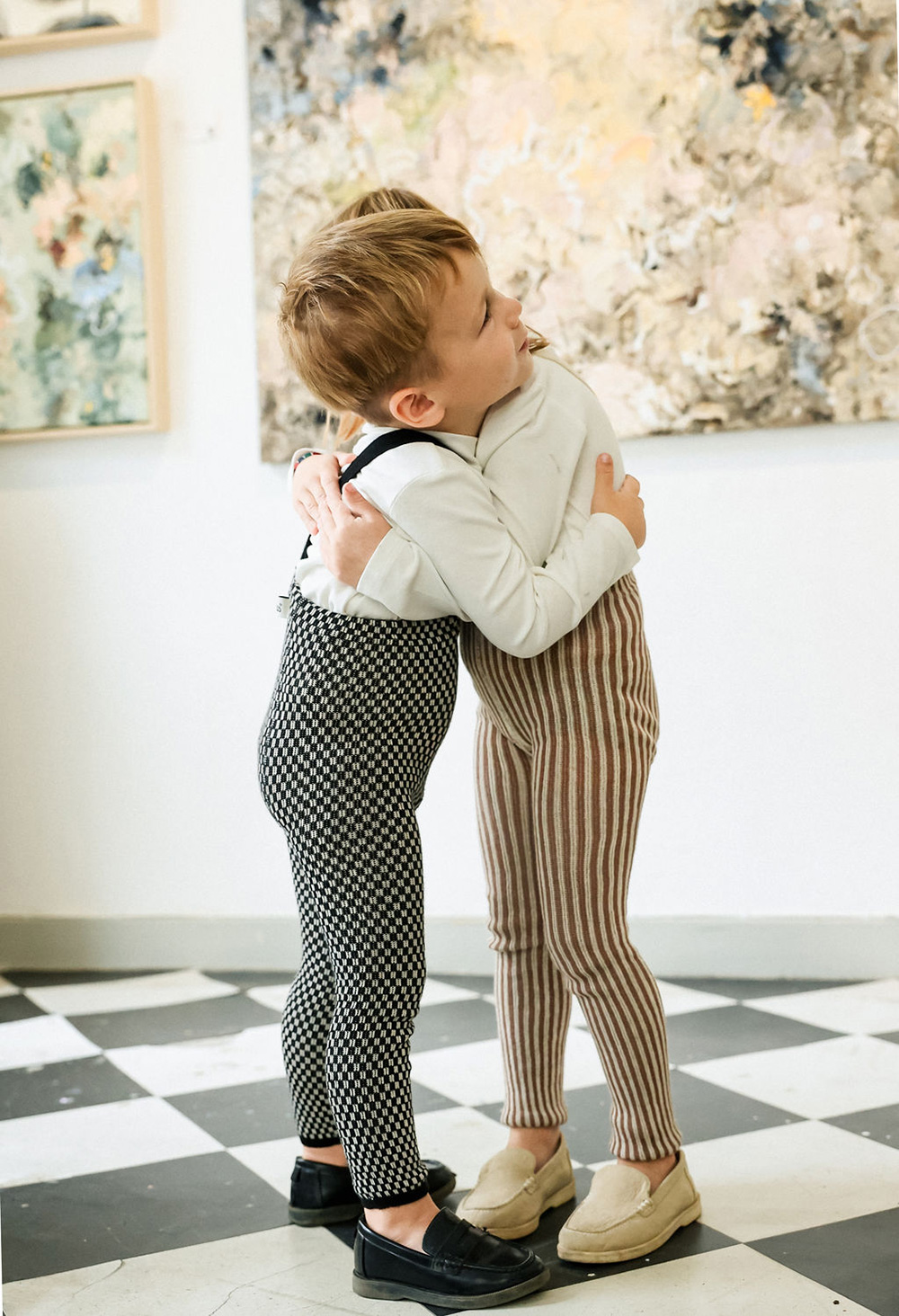 Footless Special Granola x Cream Striped Tights