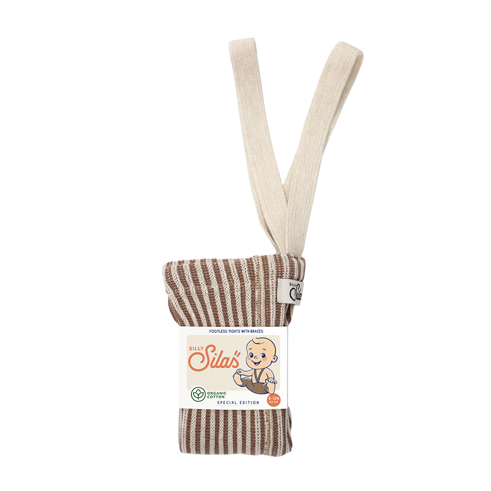 Footless Special Granola x Cream Striped Tights