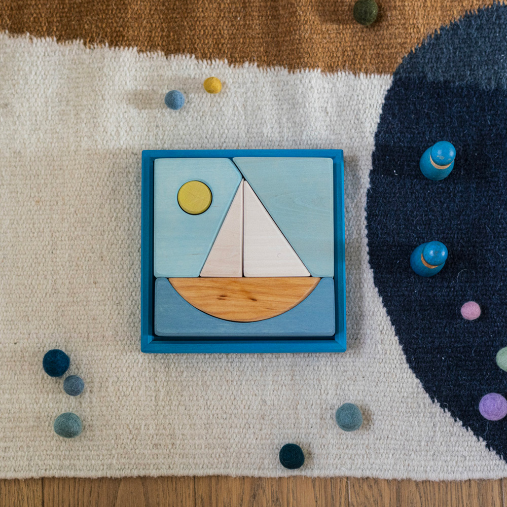 Building Set Blue Boat