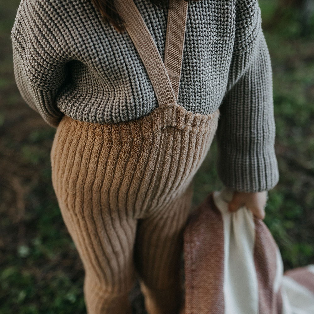 Granny Teddy Light Brown Footless Tights
