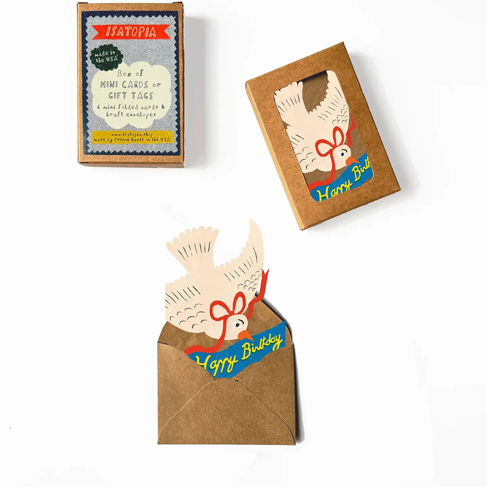 Happy Birthday Bird Mini Cards - Set of 6