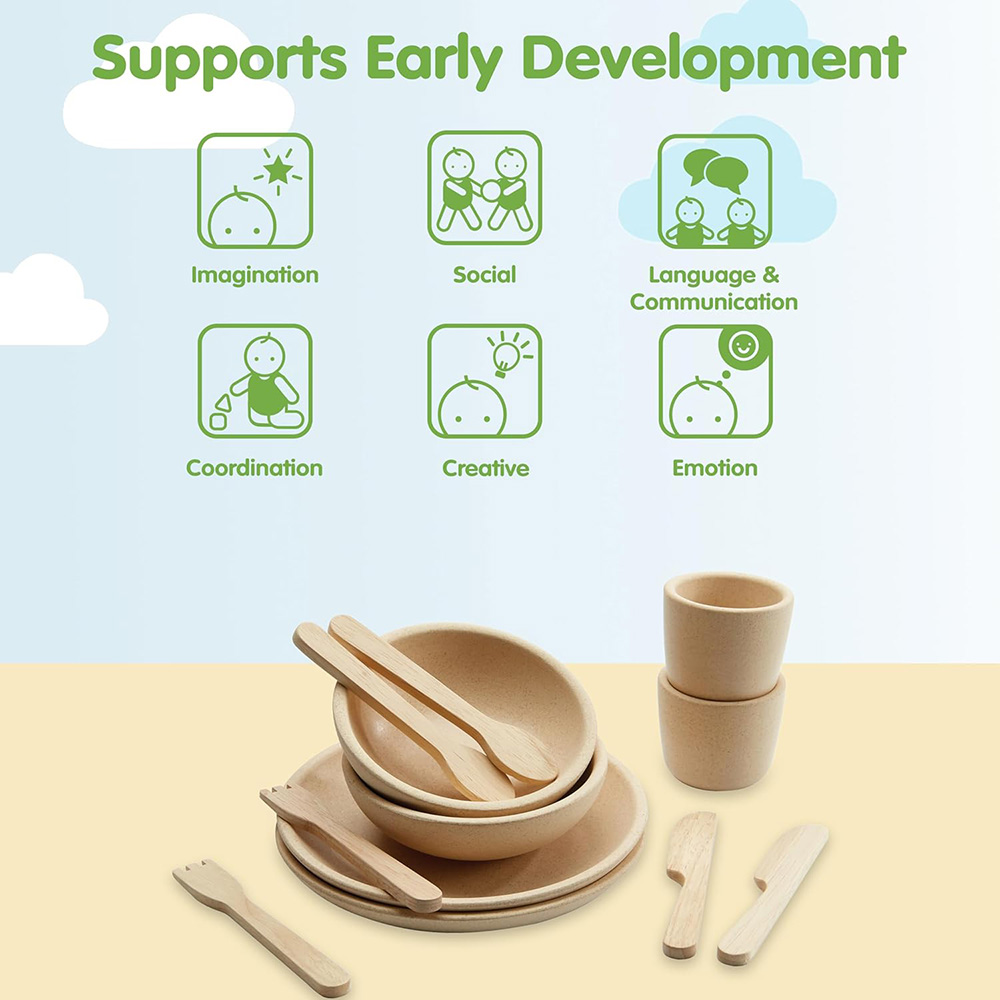 Plan Toys Natural Tableware Set