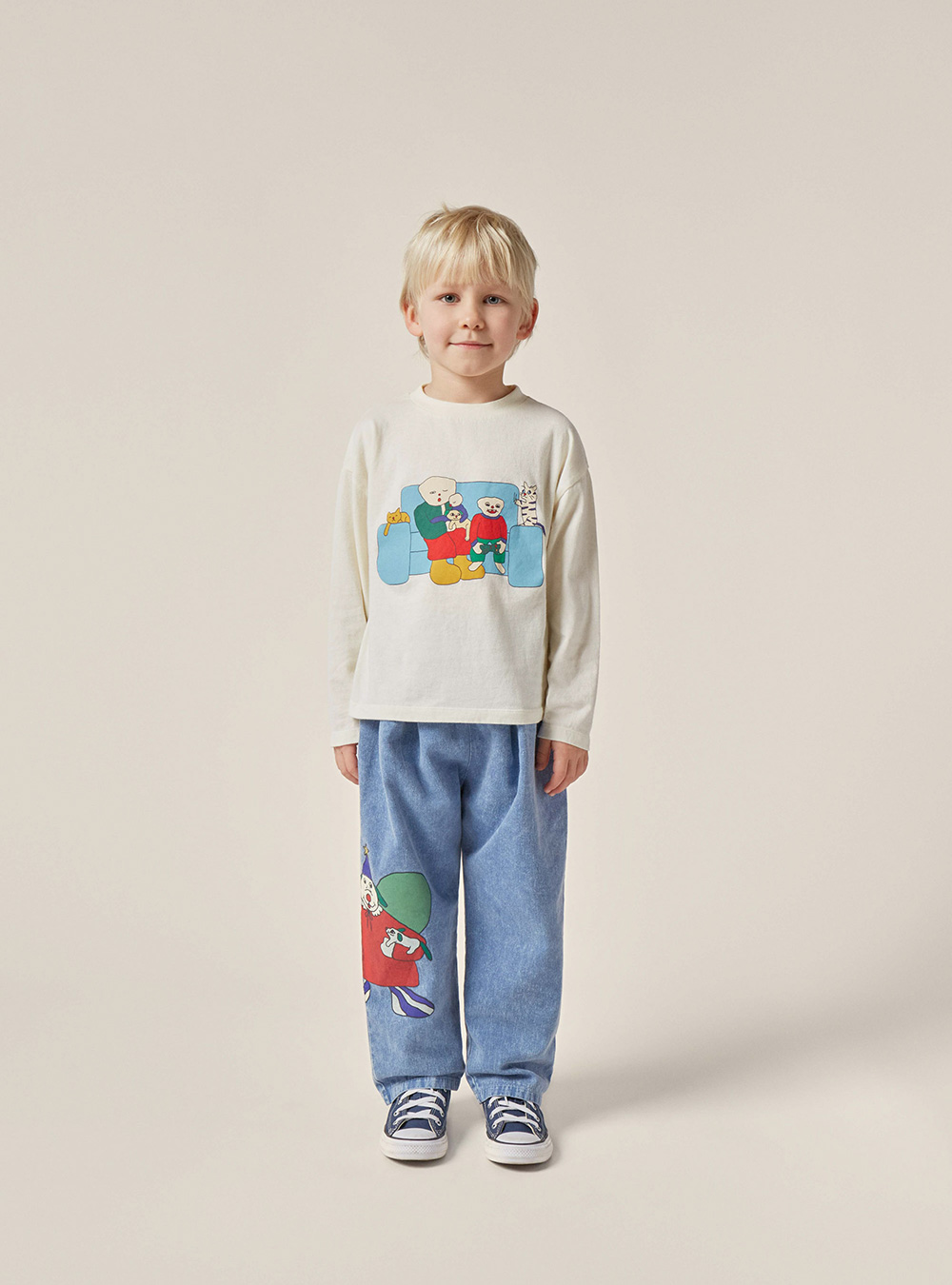 Family on the Couch Kids Tshirt