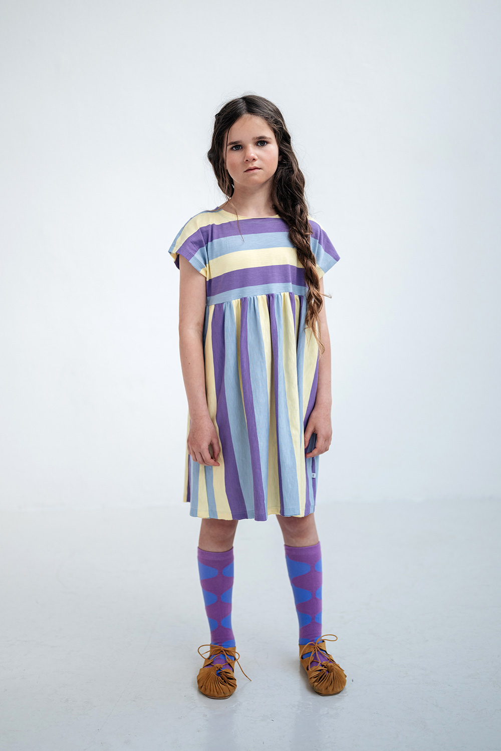 Easy Dress - Tricolor Block Stripe