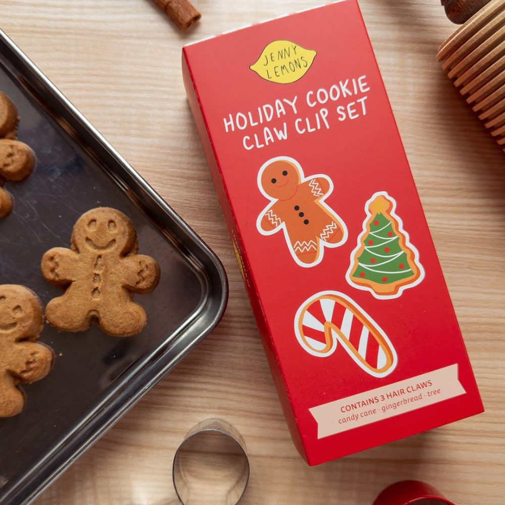 Holiday Cookie Hair Claw Clip Gift Set