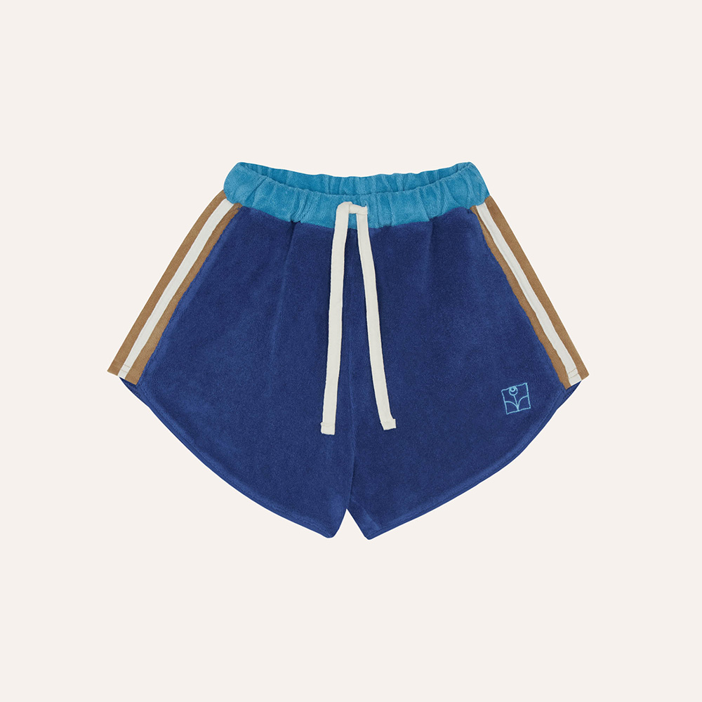 Blue Color Block Shorts