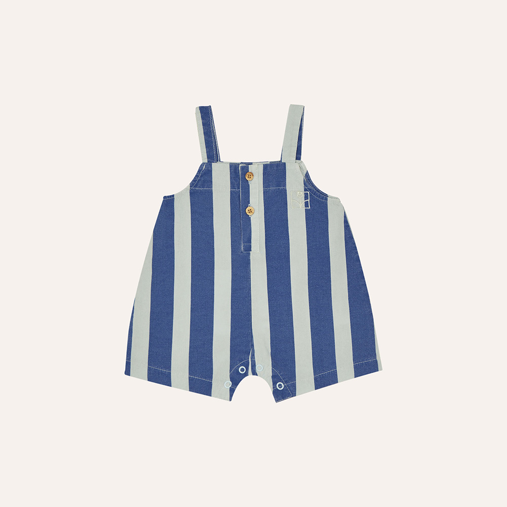 Blue Stripes Washed Baby Dungaree