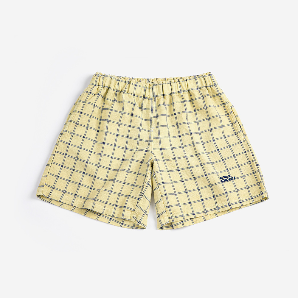 Spicy Window Pane Woven Bermuda Shorts