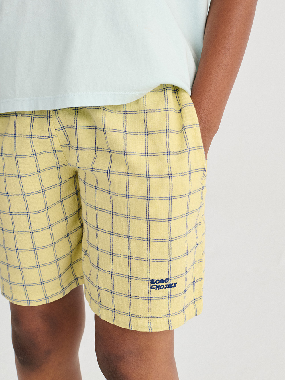 Spicy Window Pane Woven Bermuda Shorts