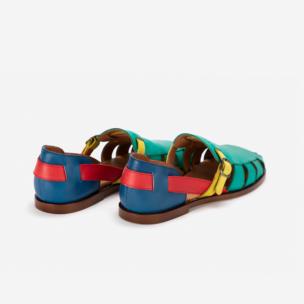 Pickels Colour Block Leather Women Sandal