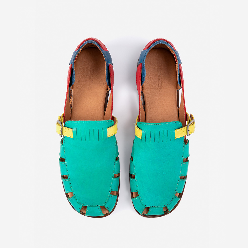 Pickels Colour Block Leather Women Sandal