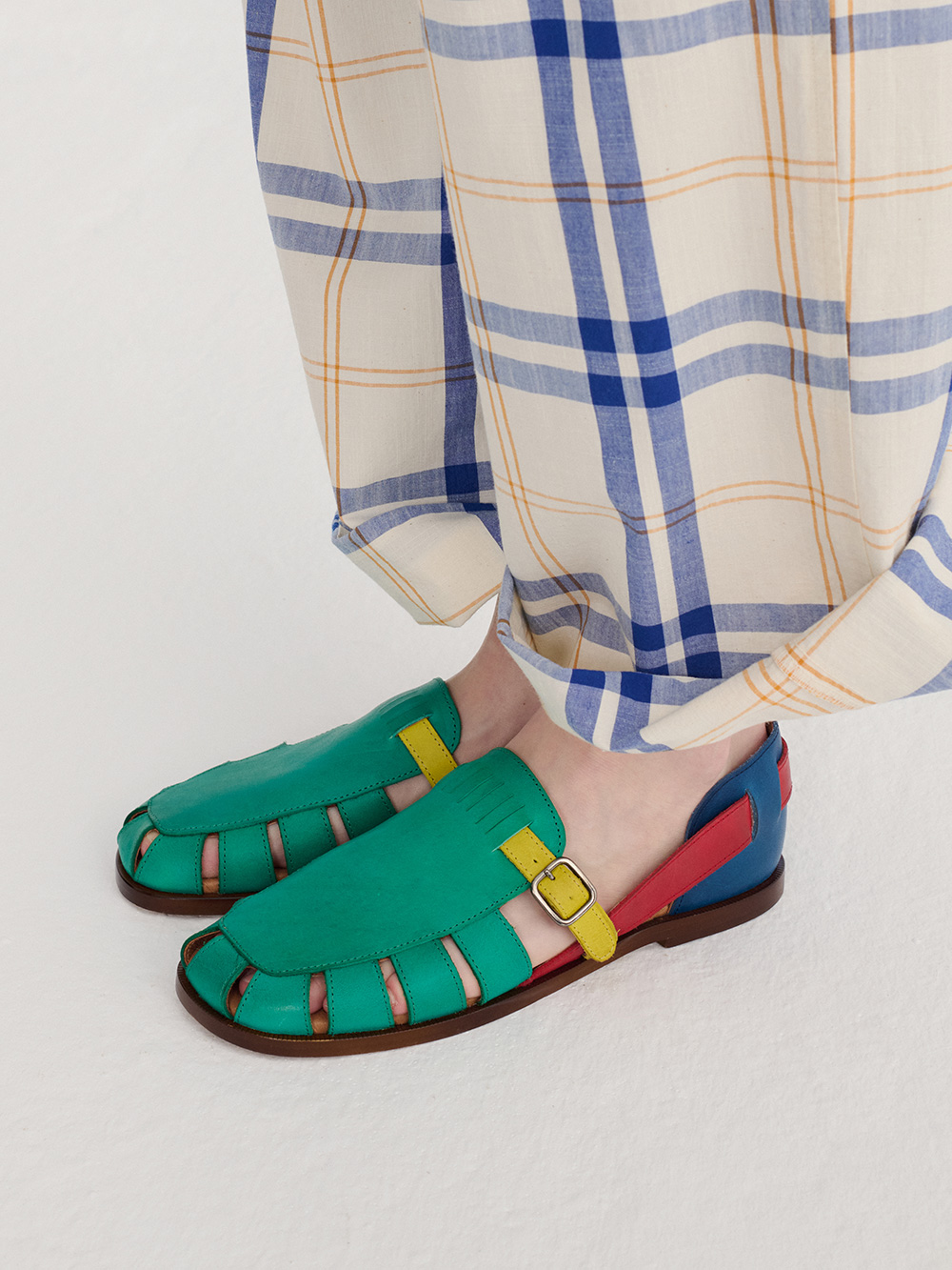 Pickels Colour Block Leather Women Sandal