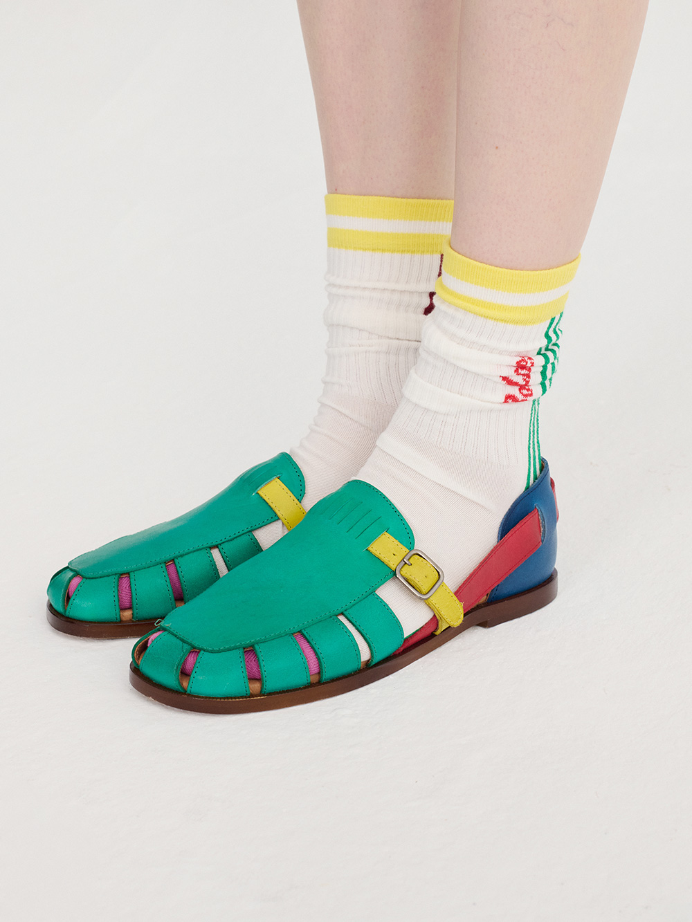 Pickels Colour Block Leather Women Sandal