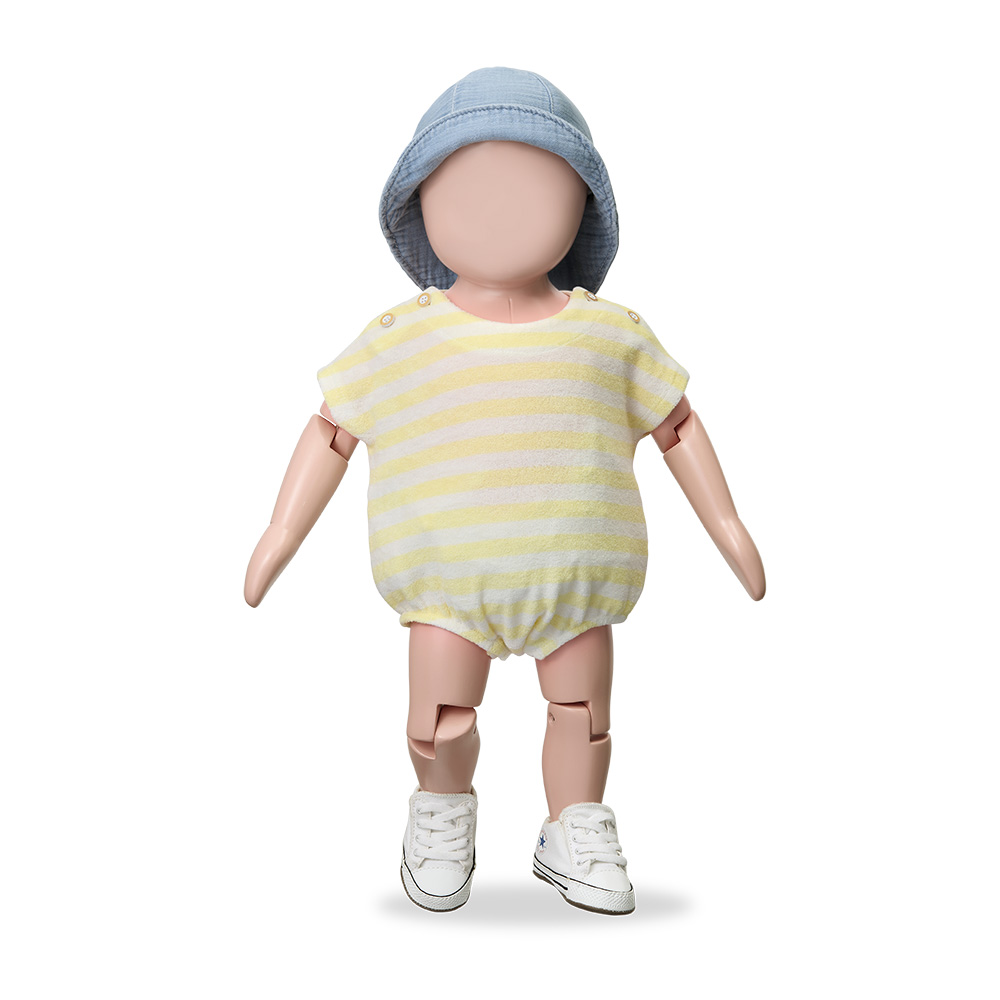 Romulo Terry Romper – Pastel Yellow