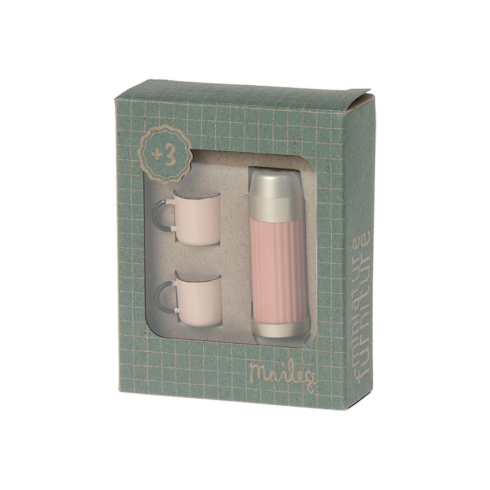 Thermos and Cups, Mouse - Soft Coral