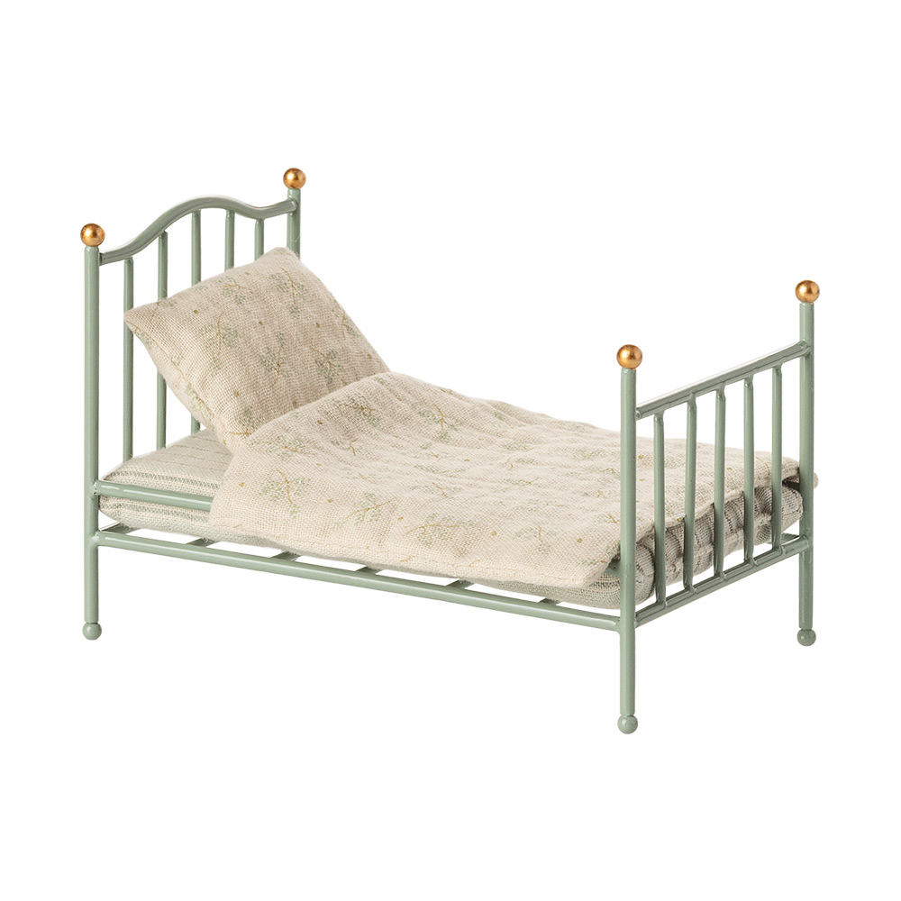 Vintage Single Bed, Mouse - Mint