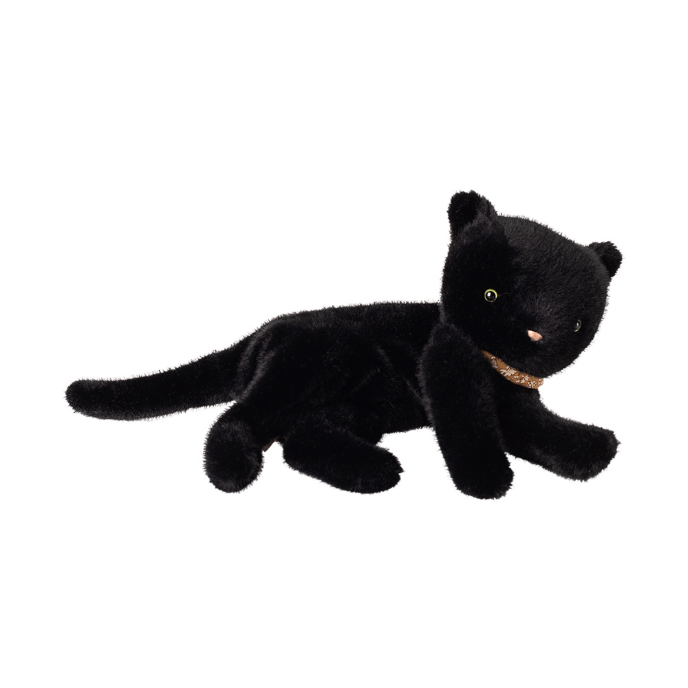 Sleeping Kitten Plush, Medium - Black