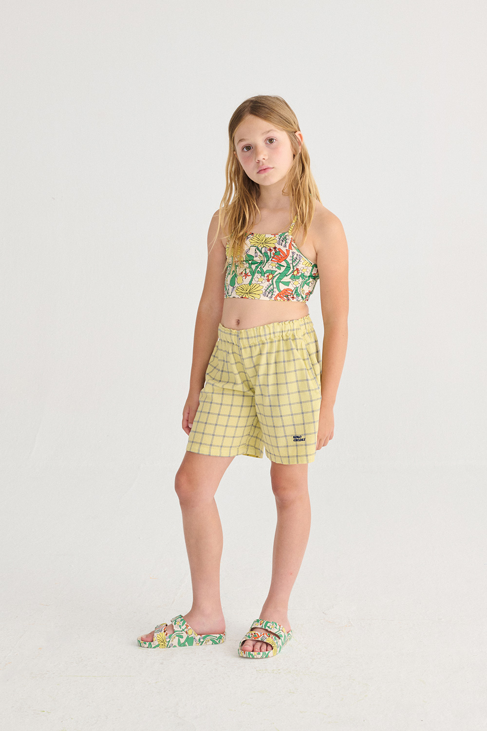 Spicy Window Pane Woven Bermuda Shorts