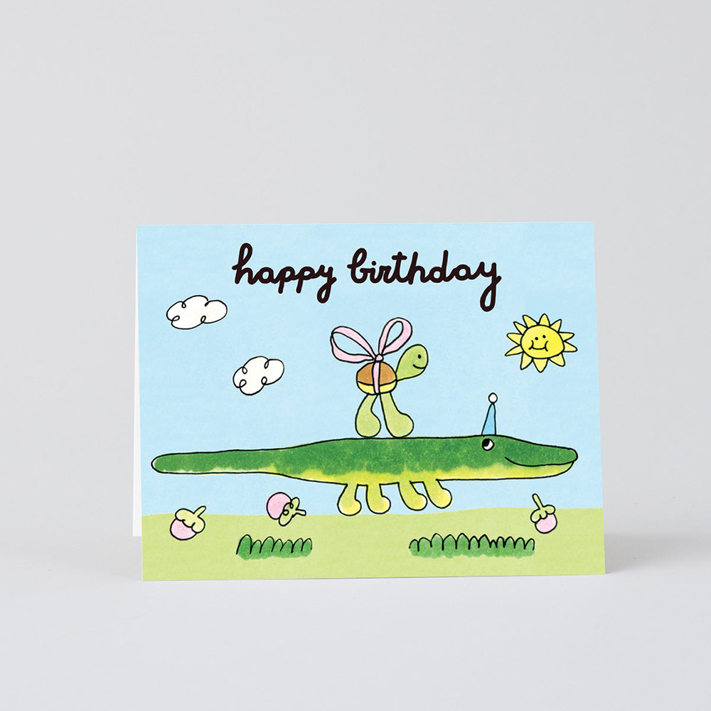 Happy Birthday Croc and Turtle Kids Birthday Card