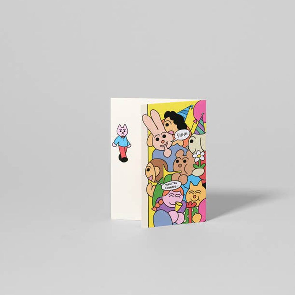 Shhh Surprise Party Kids Fold Out Birthday Card