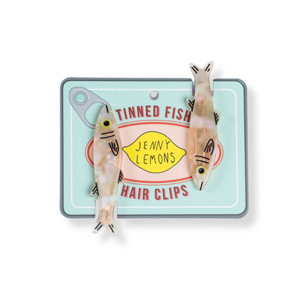Gold Sardine Alligator Hair Clip Set