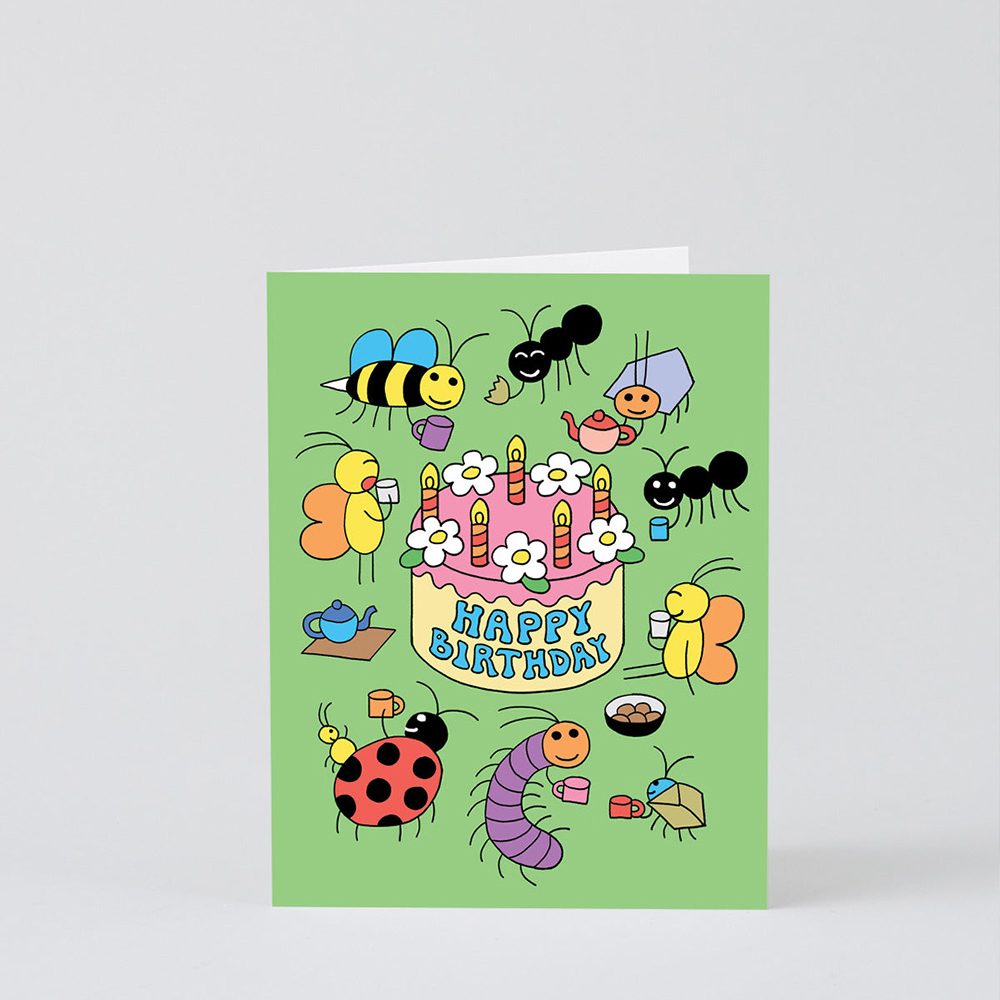Bug Party Kids Birthday Card