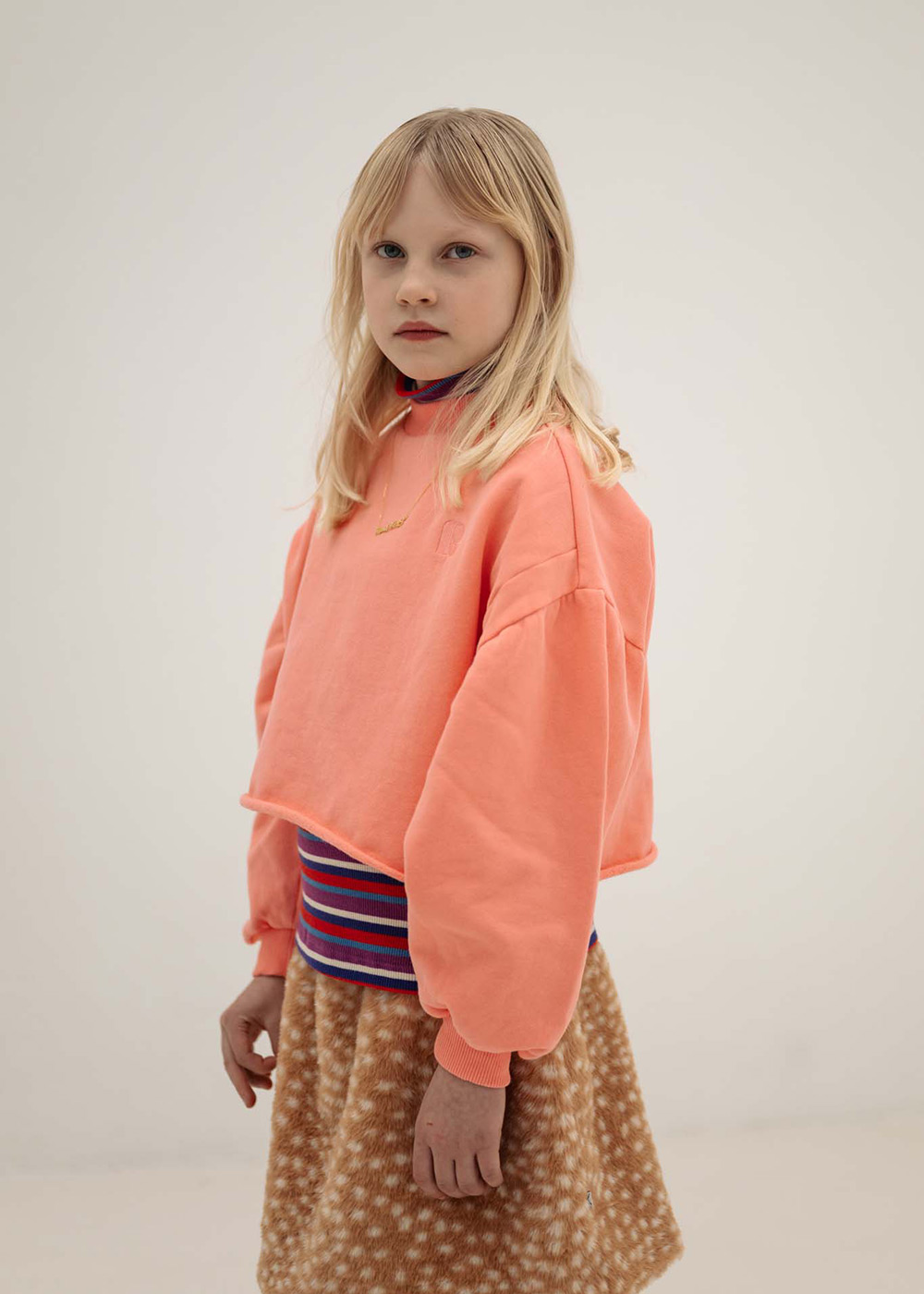 Crop Heart Sweater - Cheeky Flamingo