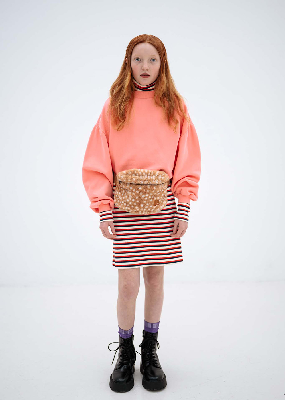 Crop Heart Sweater - Cheeky Flamingo