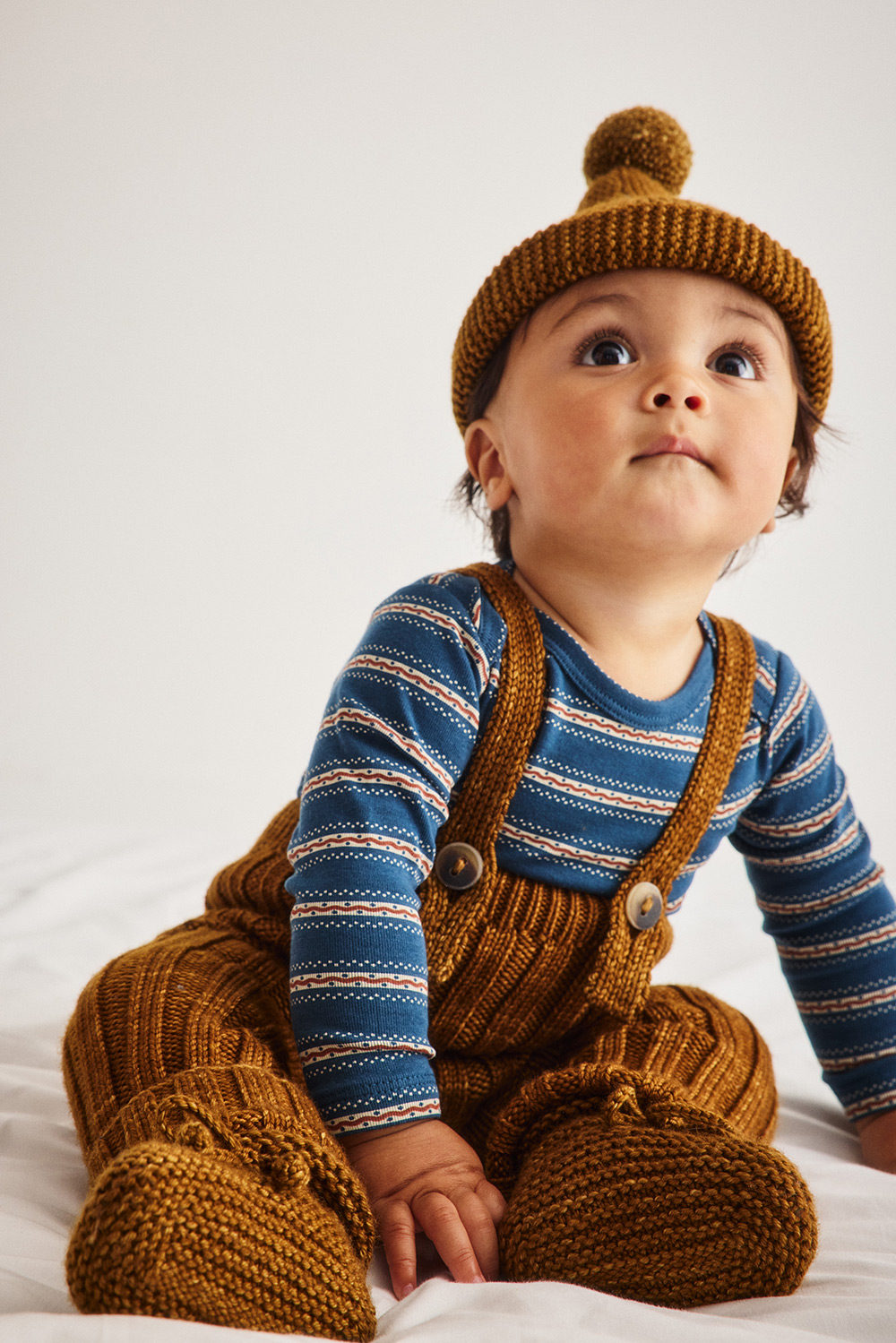 Baby Lap Onesie - Marine Blue Sgraffito