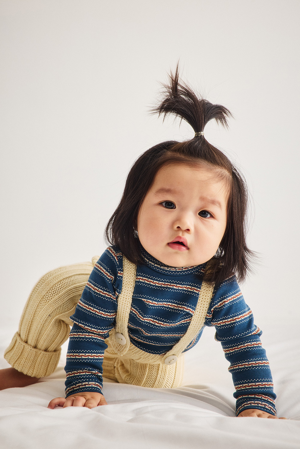 Baby Lap Onesie - Marine Blue Sgraffito