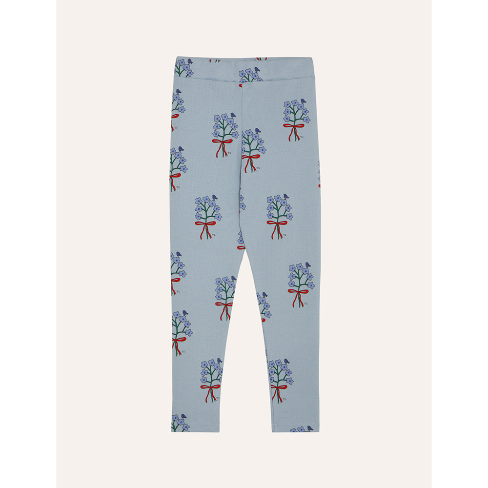 Bouquets Light Blue Leggings